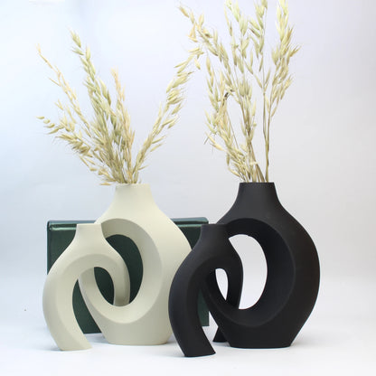 Set of Hugging Vase Ornaments, Home Decoration